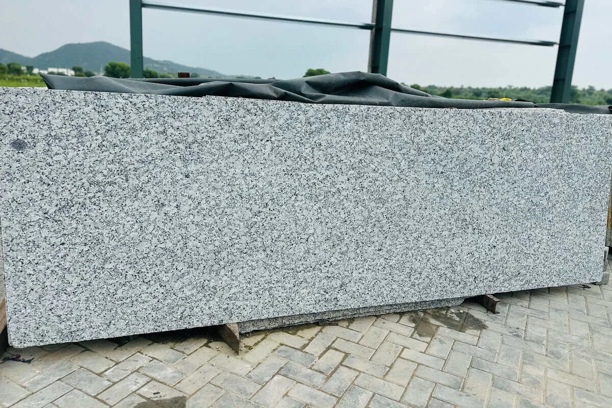 P White Granite Slab Honed Finish